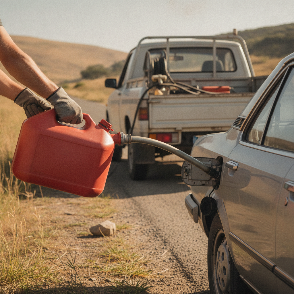 fuel delivery using jerry can
